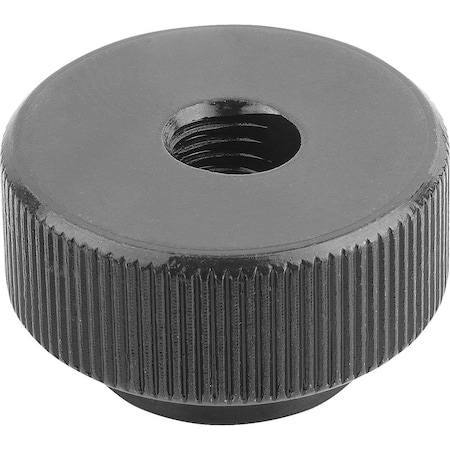 Kipp Knurled Nut W.Quick-Lock Function M12, D1=40, H=24, Carbon Steel K0139.12